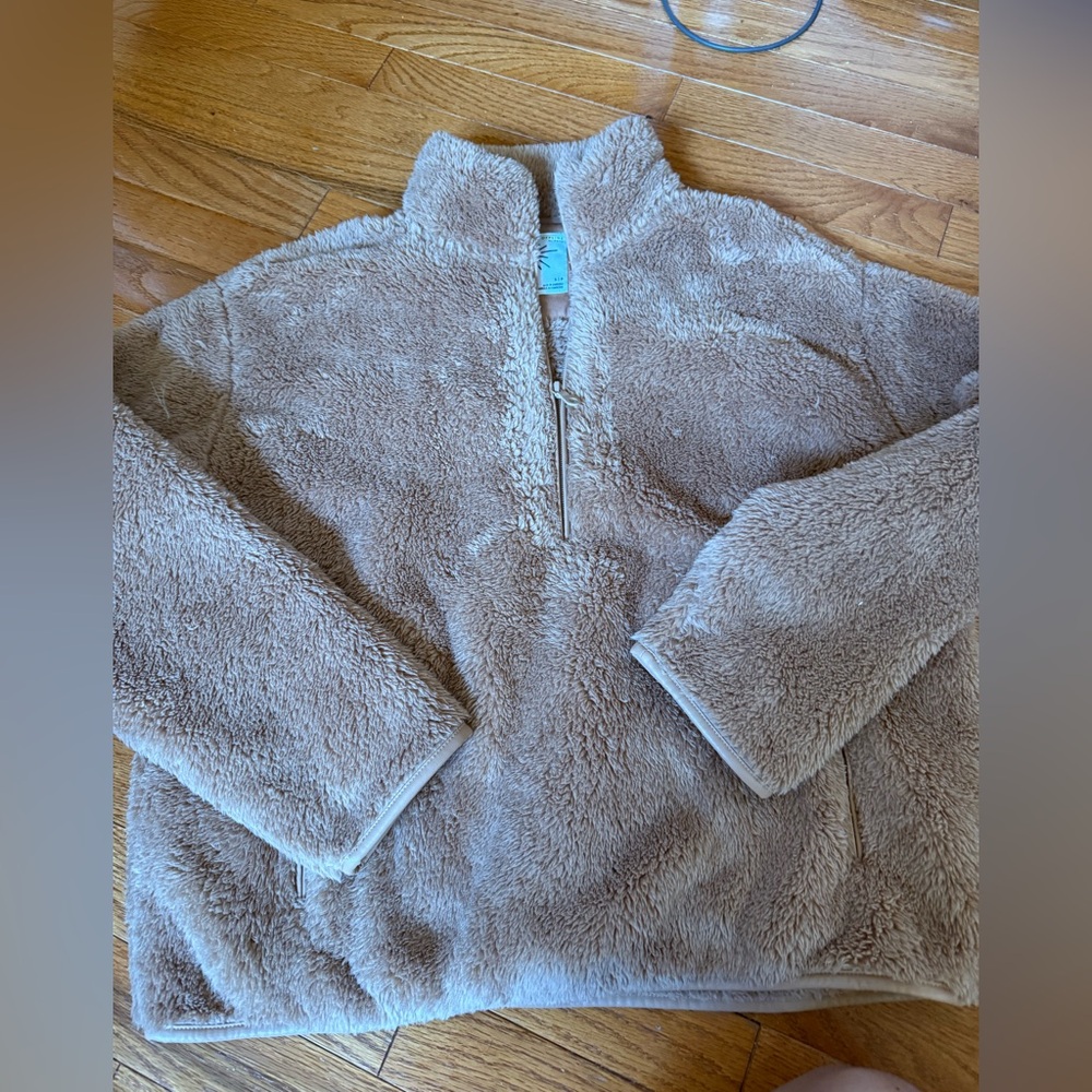Aerie Plush Beige Teddy Jacket